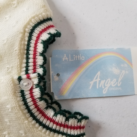 Vtg A Little Angel Baby Girls Cream Red Plaid Romp - Picture 6 of 6